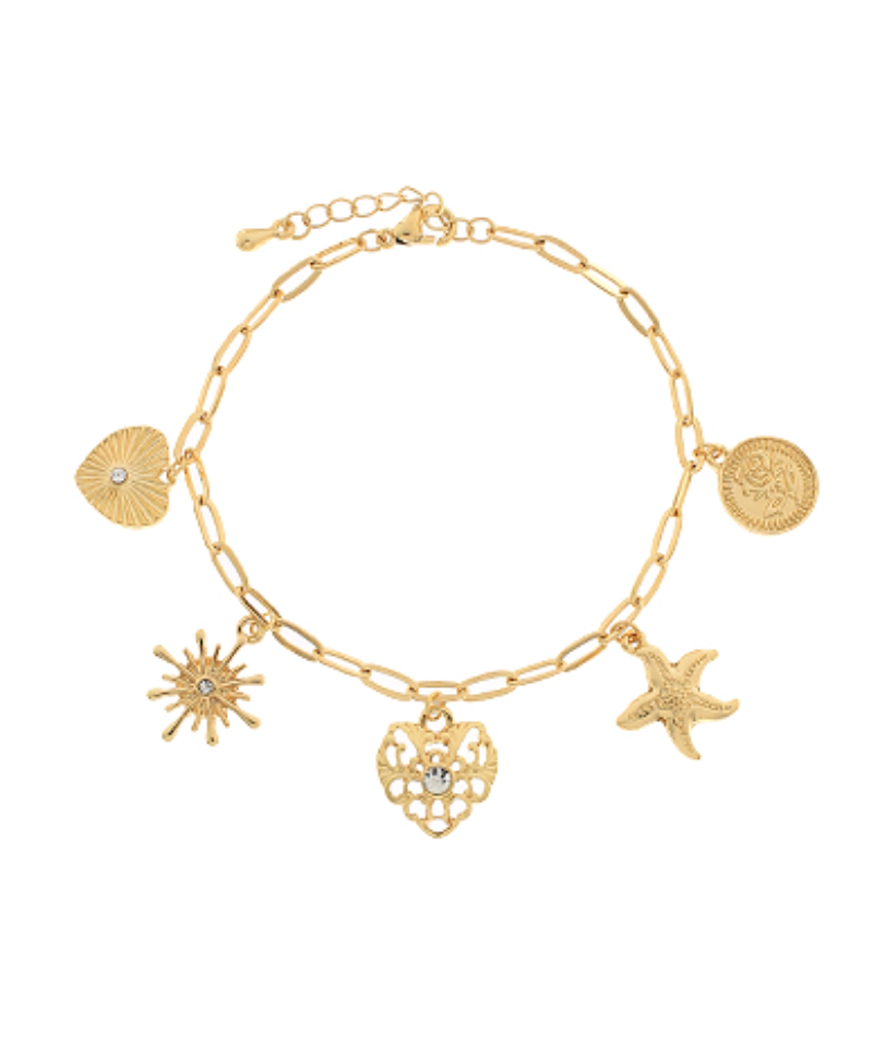 Coin Multi Charm Bracelet