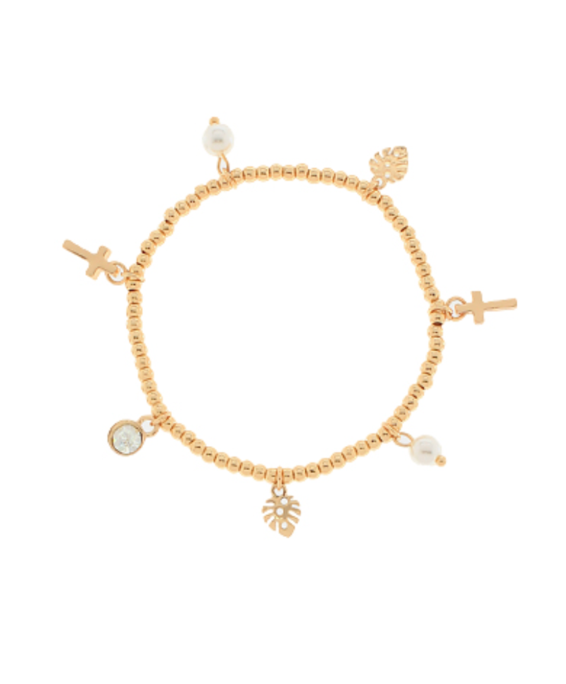 Cross & Multi Charm Bracelet
