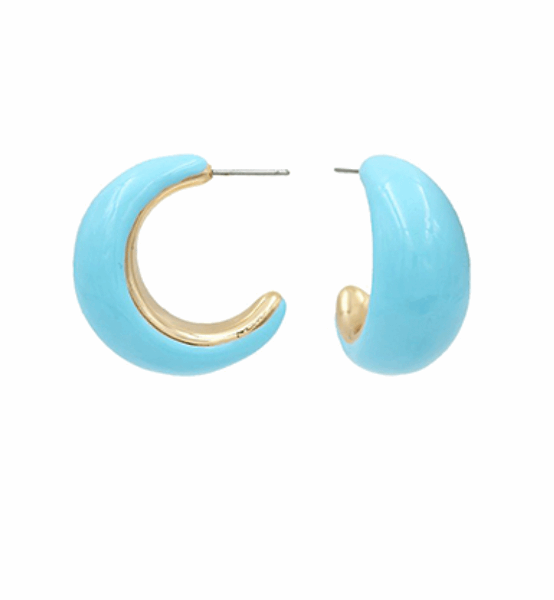 Color Coated Crescent Hoops