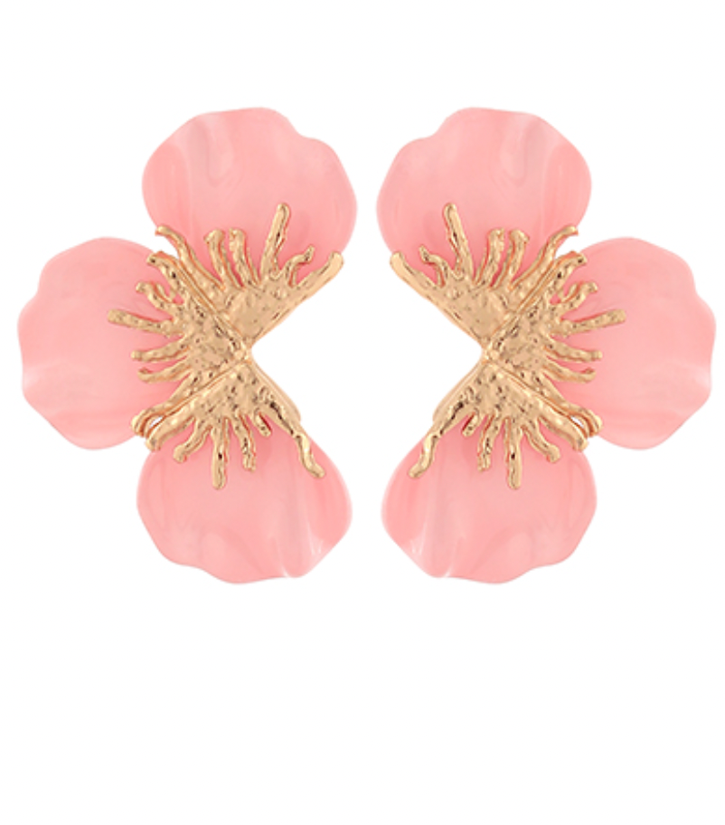 Textured Flower Earrings