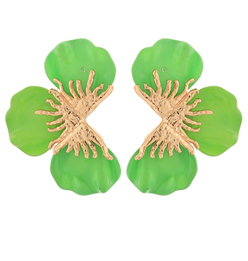 Textured Flower Earrings
