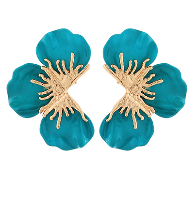 Textured Flower Earrings