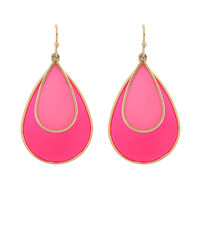 Acrylic Teardrop Earrings