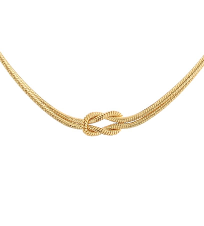Double Snake Chain Necklace