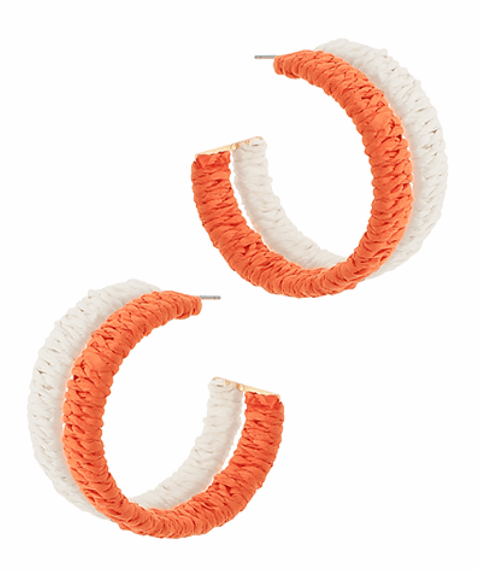 Layered Raffia Hoops