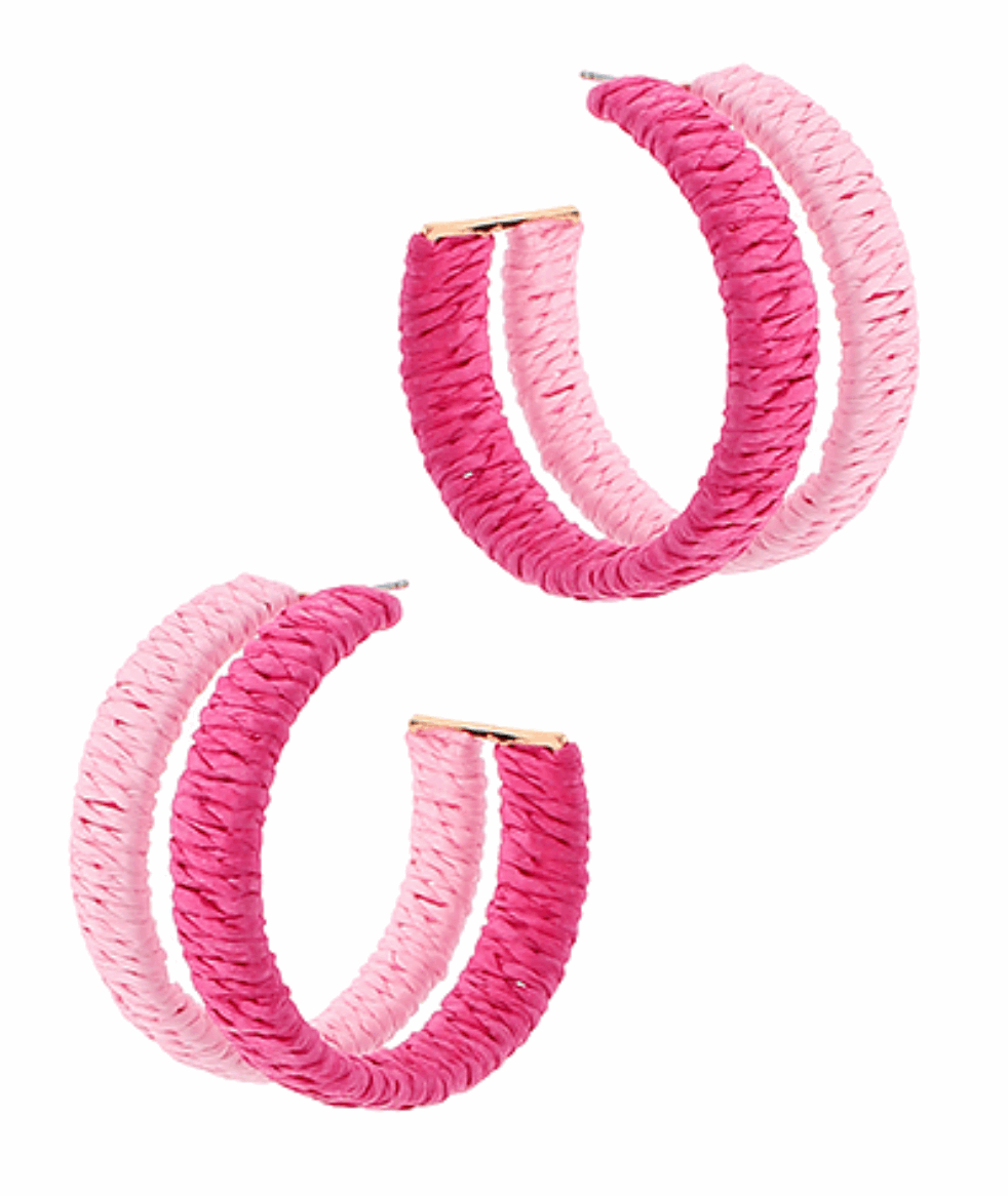 Layered Raffia Hoops