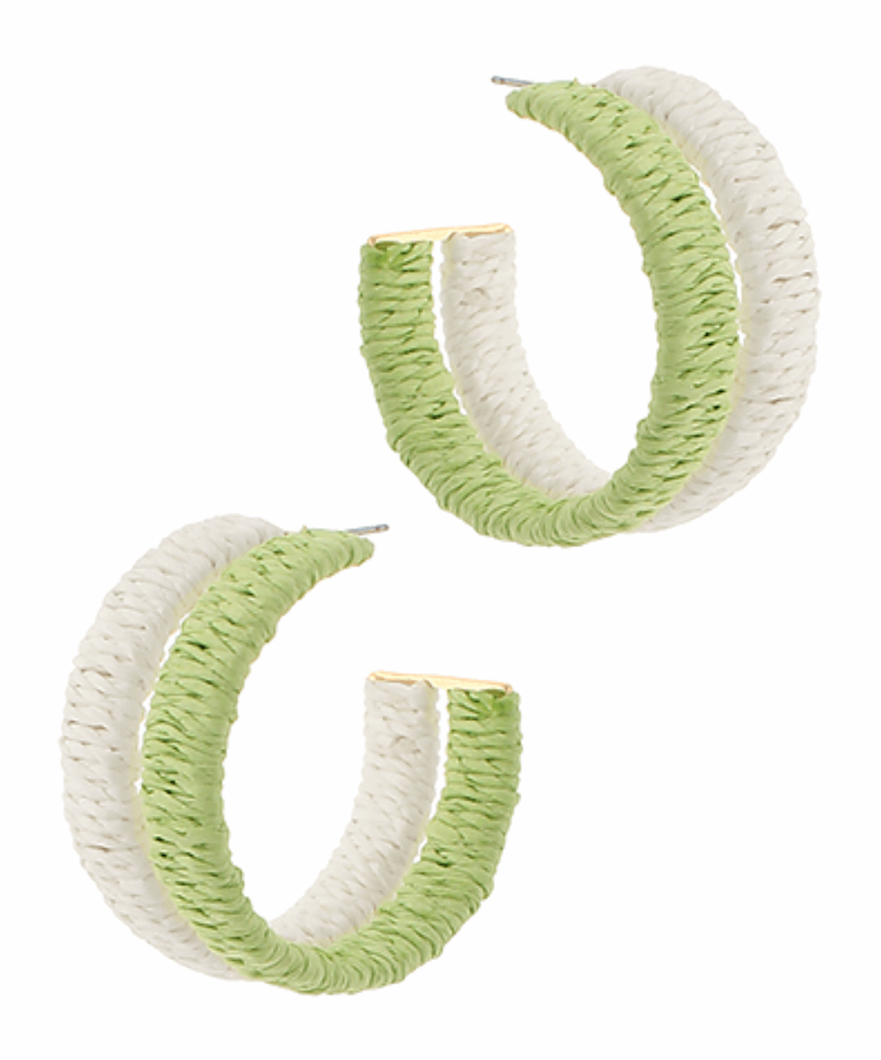 Layered Raffia Hoops