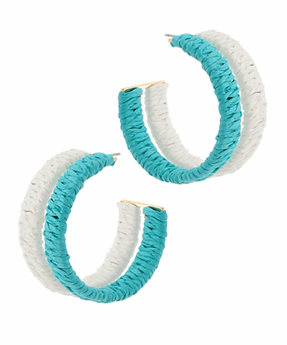 Layered Raffia Hoops