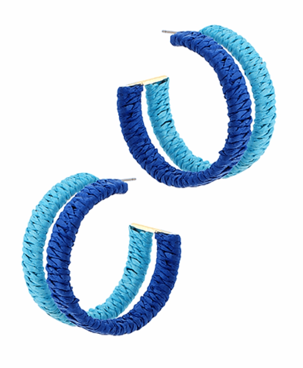 Layered Raffia Hoops
