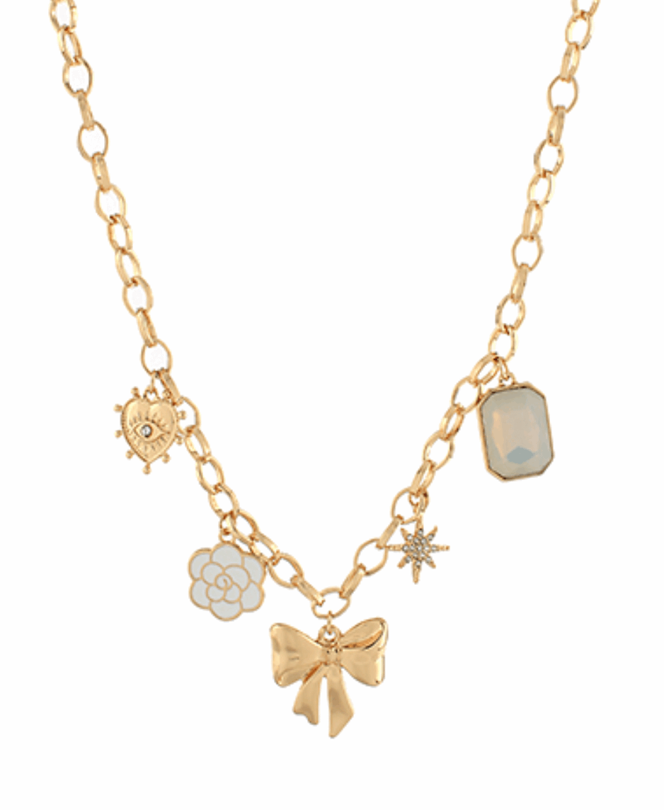 Ribbon Charm Necklace