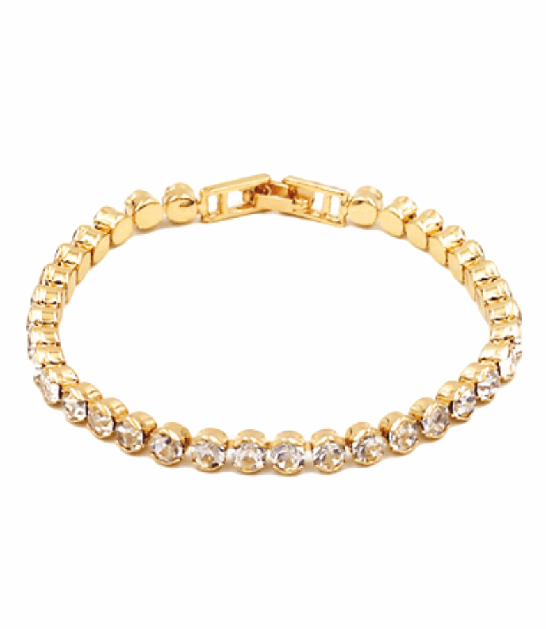 Round Rhine Stone Tennis Bracelet