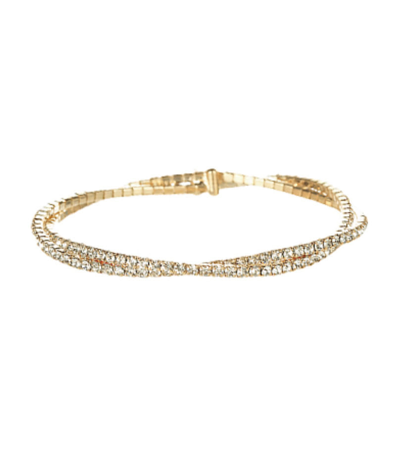 Twisted Crystal Row Cuff