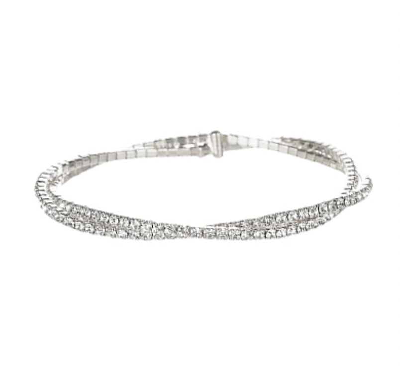 Twisted Crystal Row Cuff