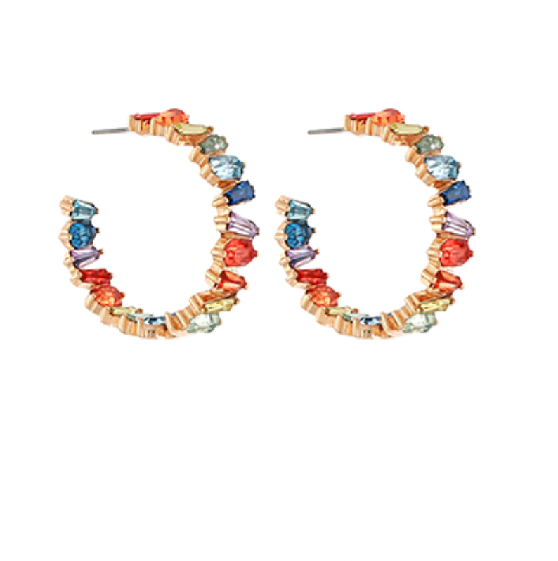 Gem Multi Bead Hoops