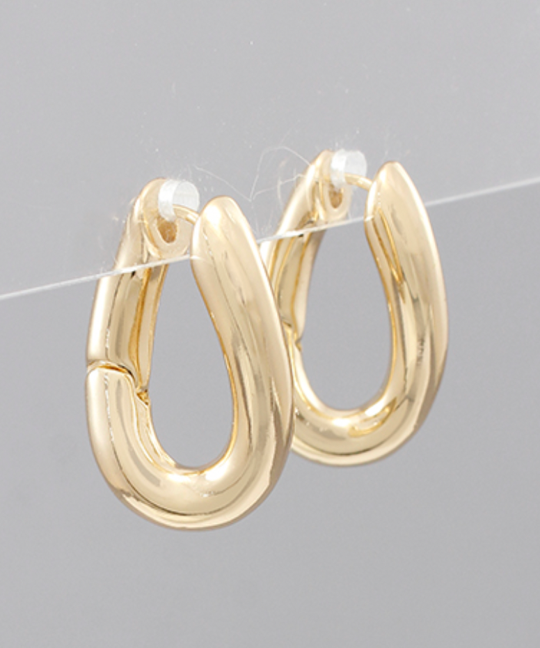 Semi Twisted Huggie Hoops
