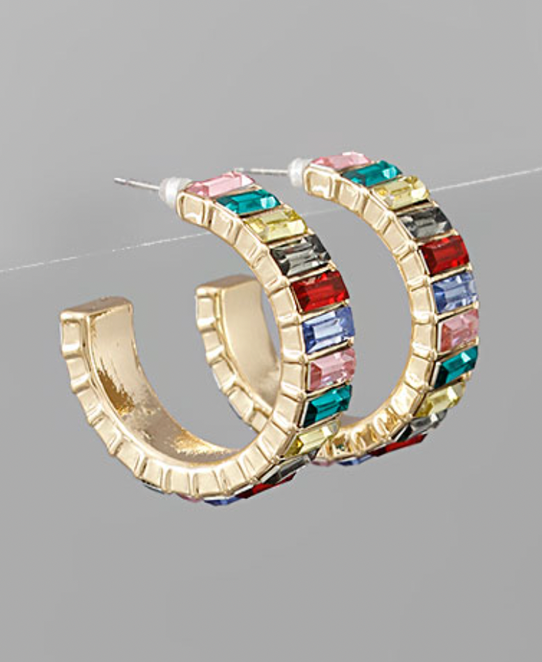 Crystal Hoop Earrings