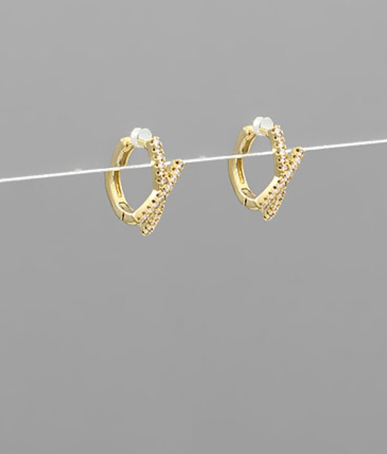 CZ X Huggie Hoops
