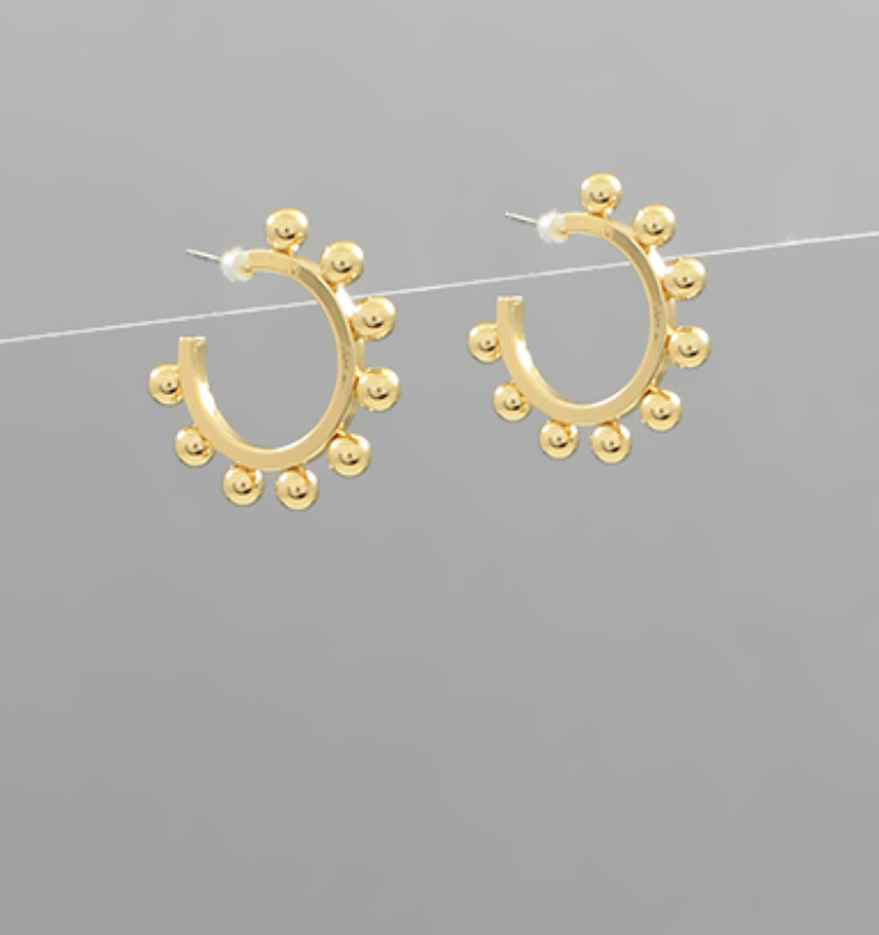 Studded Hoop Earrings