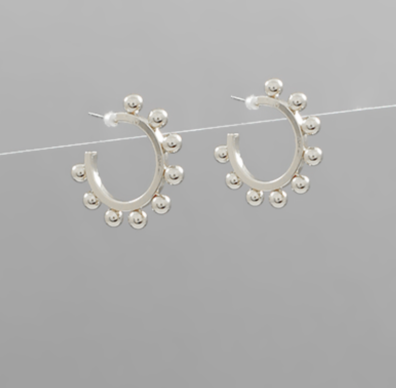 Studded Hoop Earrings