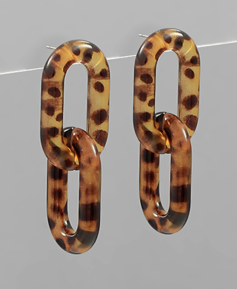 Linked Oval Earrings