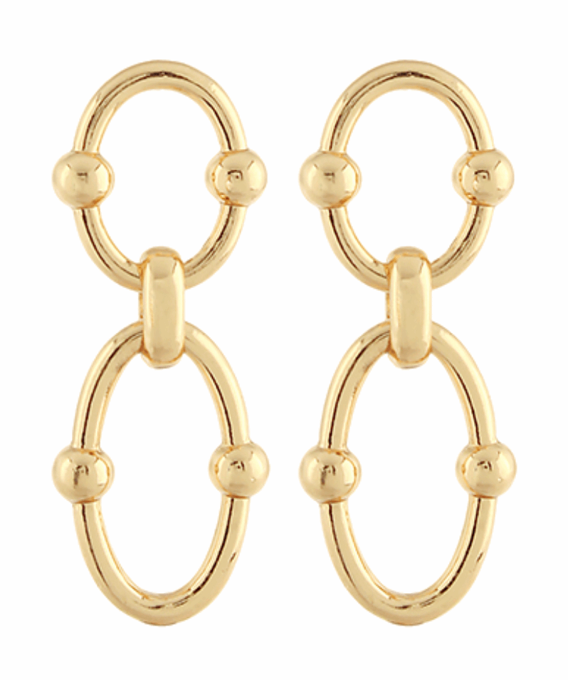 Linked Oval Earrings