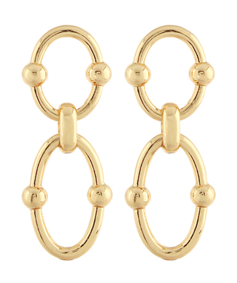 Linked Oval Earrings