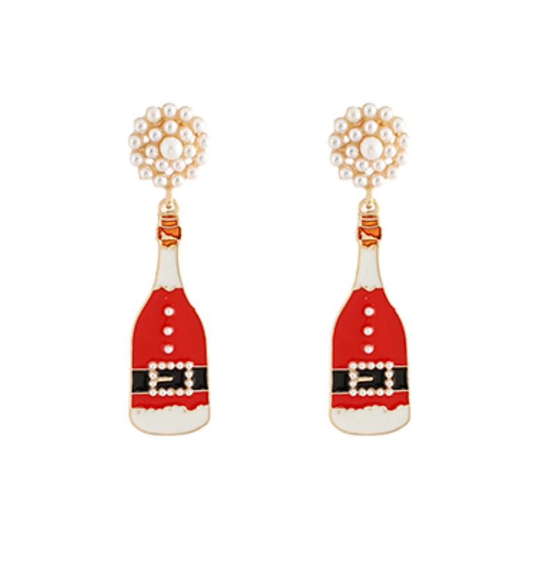 Champagne Holiday Earrings