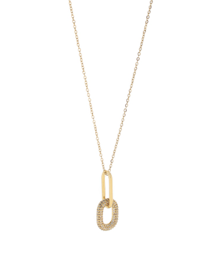 Pave Oval Necklace