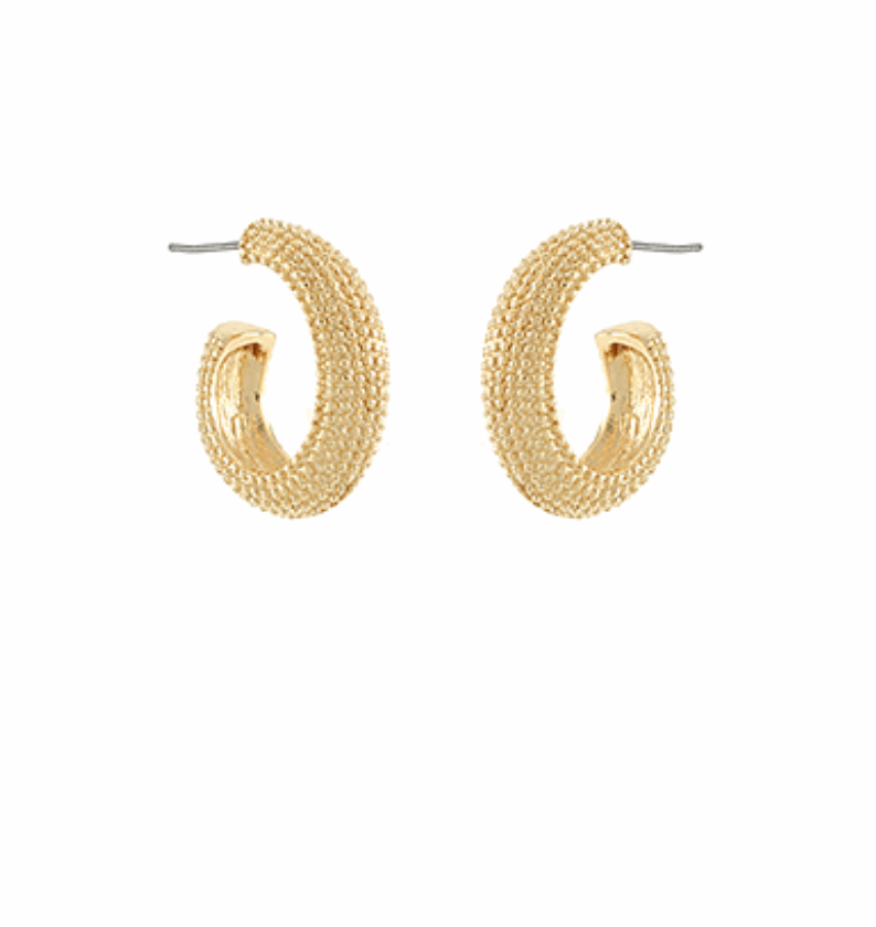 Textured Oval Hoop Earrings