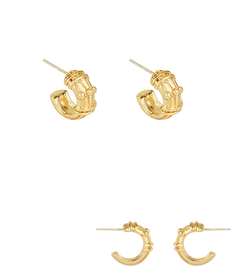 Vintage Textured Hoops