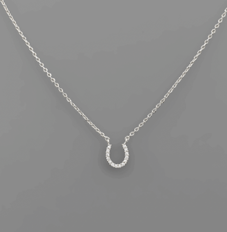 Horseshoe CZ Necklace