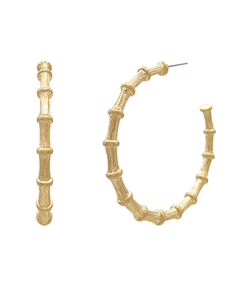 Bamboo Hoop Earrings