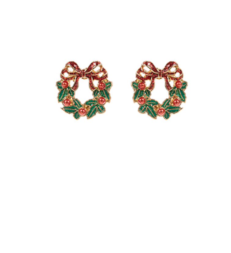 Holiday Wreath Earrings