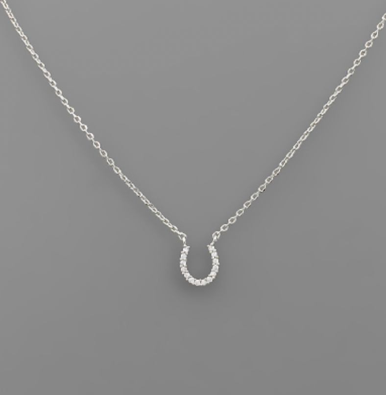 Horseshoe CZ Necklace