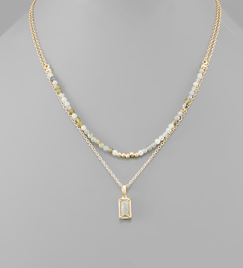 Stone Layered Necklace