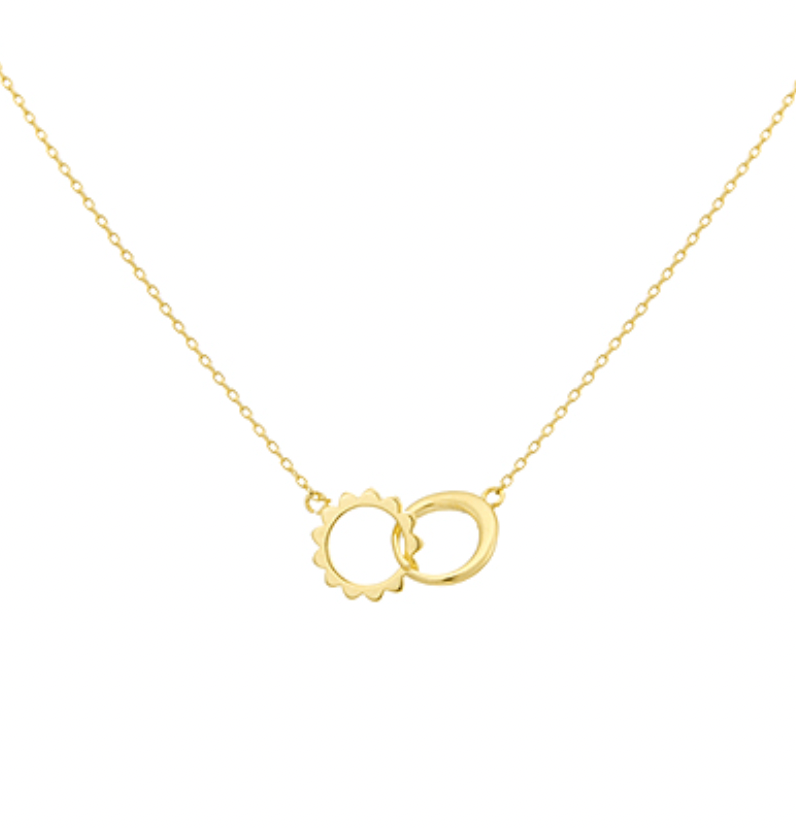 Double Circle Linked Necklace
