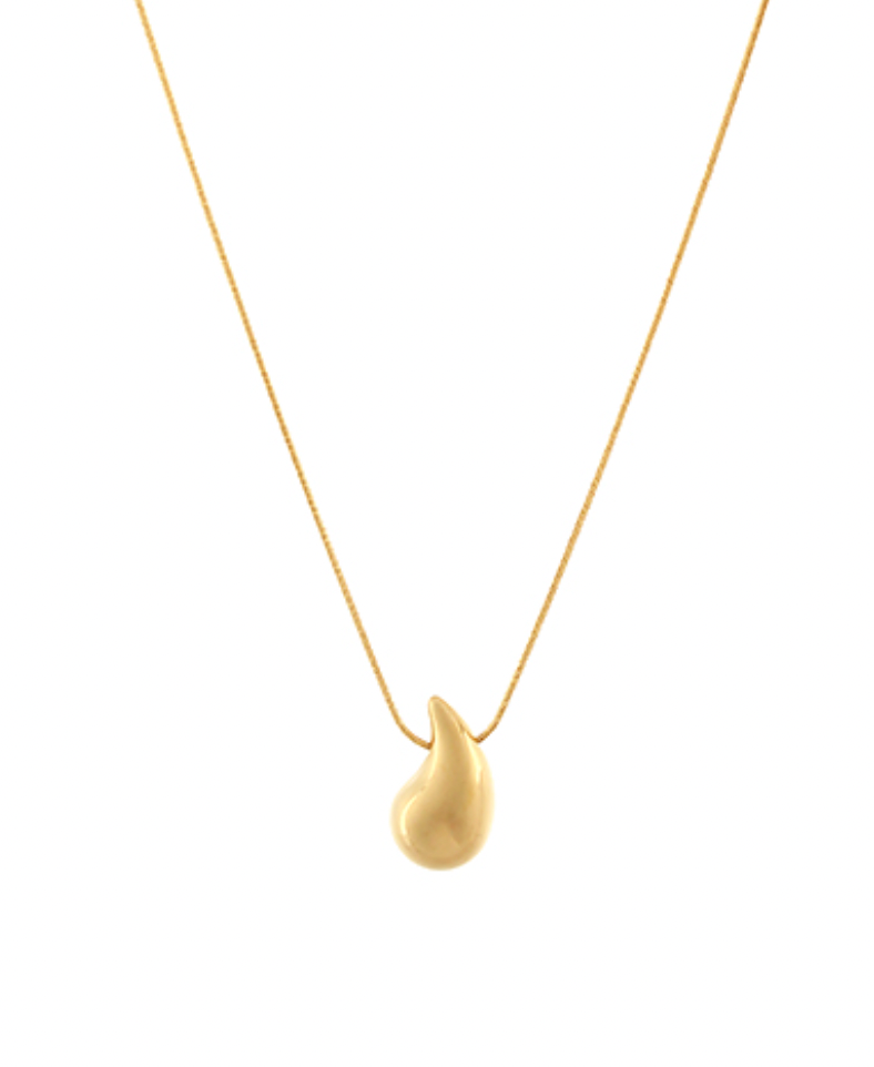 Teardrop Puff Necklace