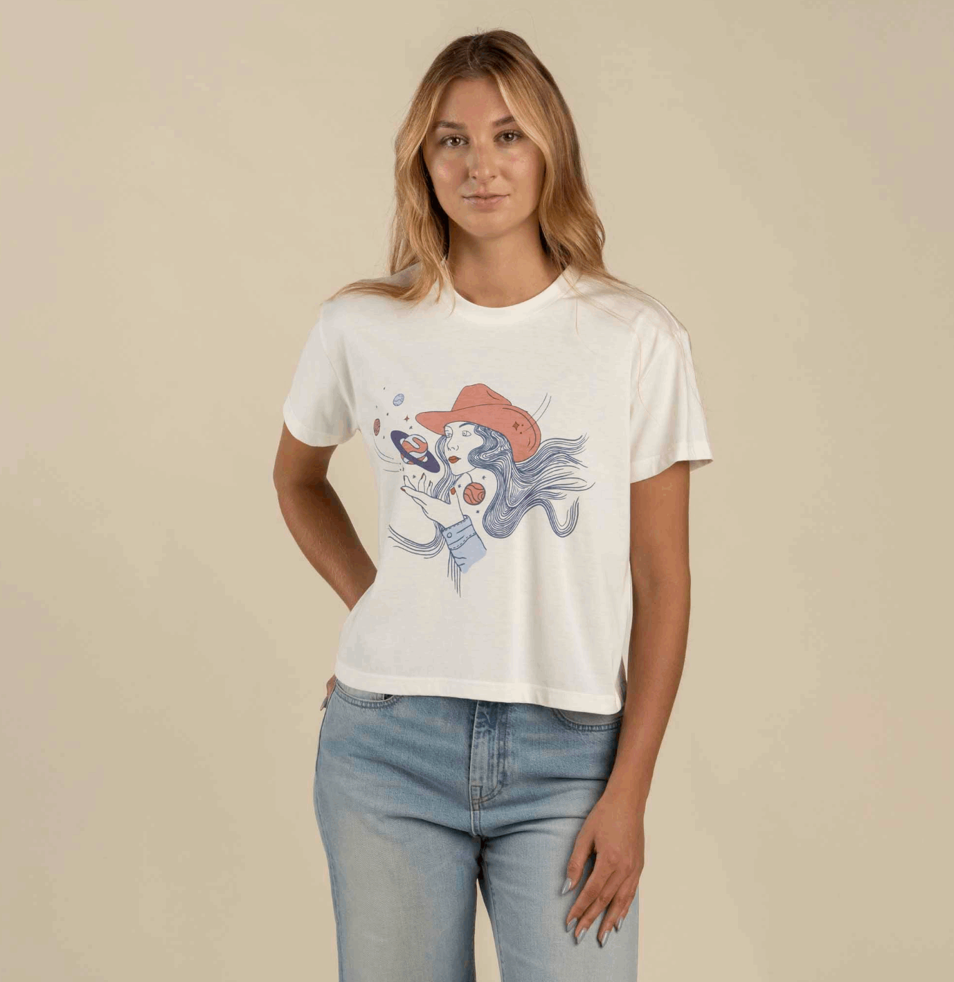 Cosmic Cowgirl Crop Tee
