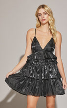 Load image into Gallery viewer, Black Ruffle Tiered Dress