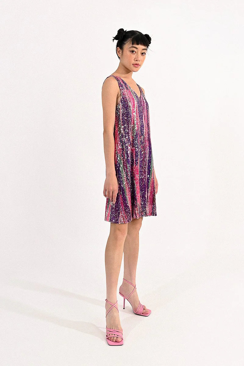 A-line Sequined Dress