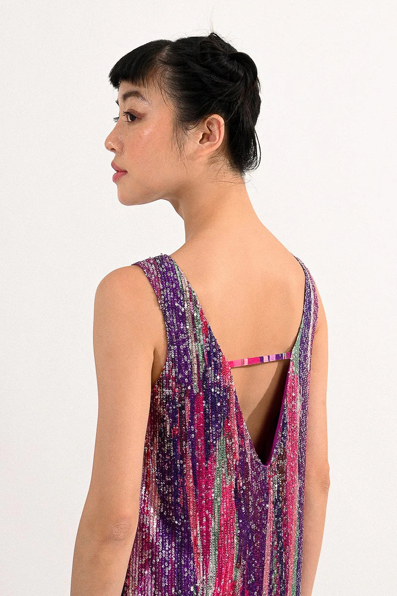 A-line Sequined Dress