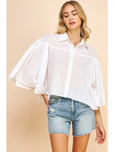 Load image into Gallery viewer, Bell Slv Button Down Shirt - White
