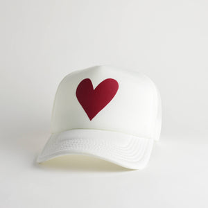 Heart Recycled Trucker Valentine's Day Hat