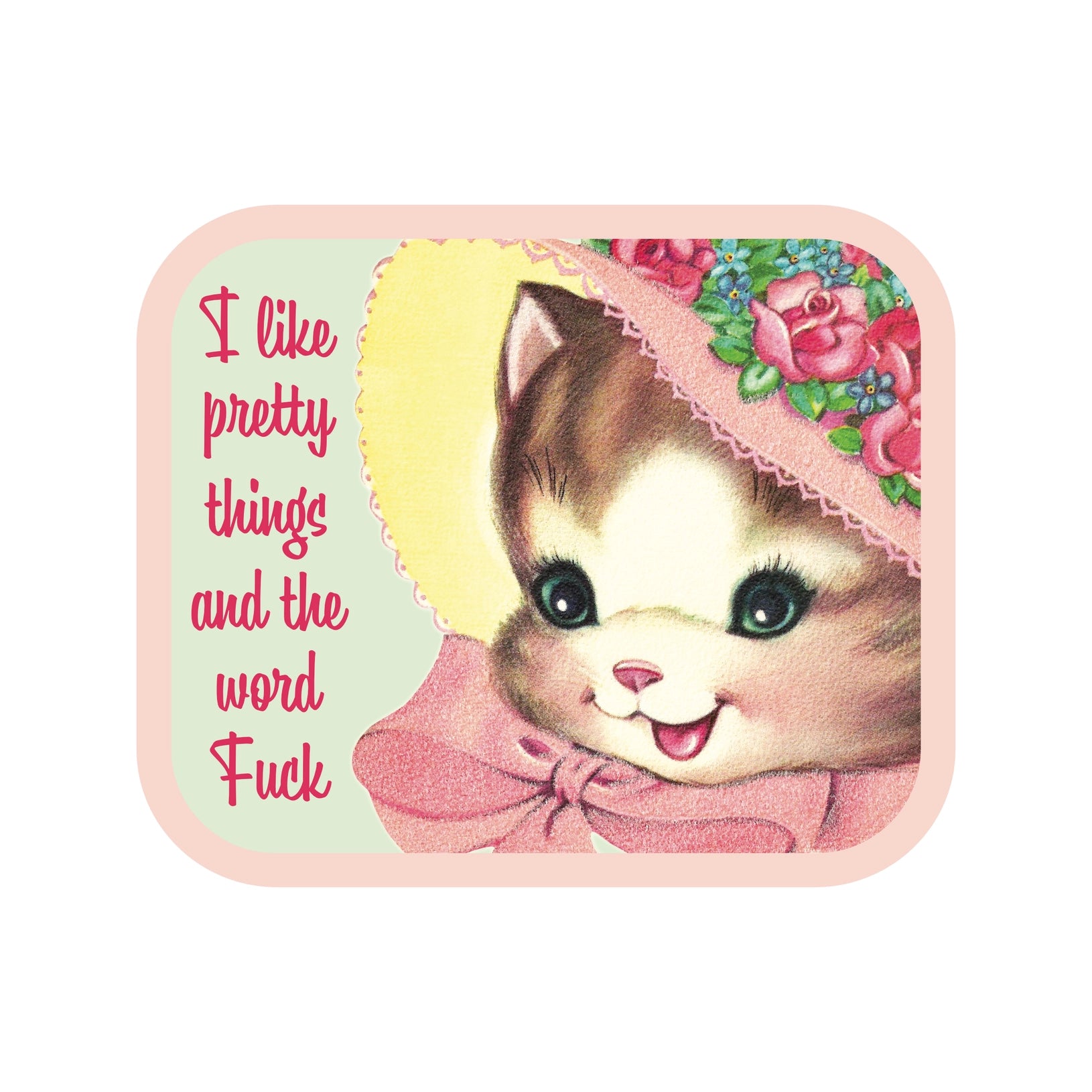 Funny Kitty Cat Swear Vinyl Sticker