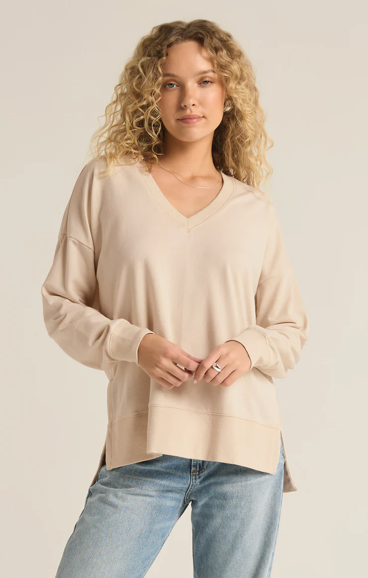 MODERN V-NECK WEEKENDERMODERN V-NECK WEEKENDERLounge,SweatersSix Sisters Boutique-NULU