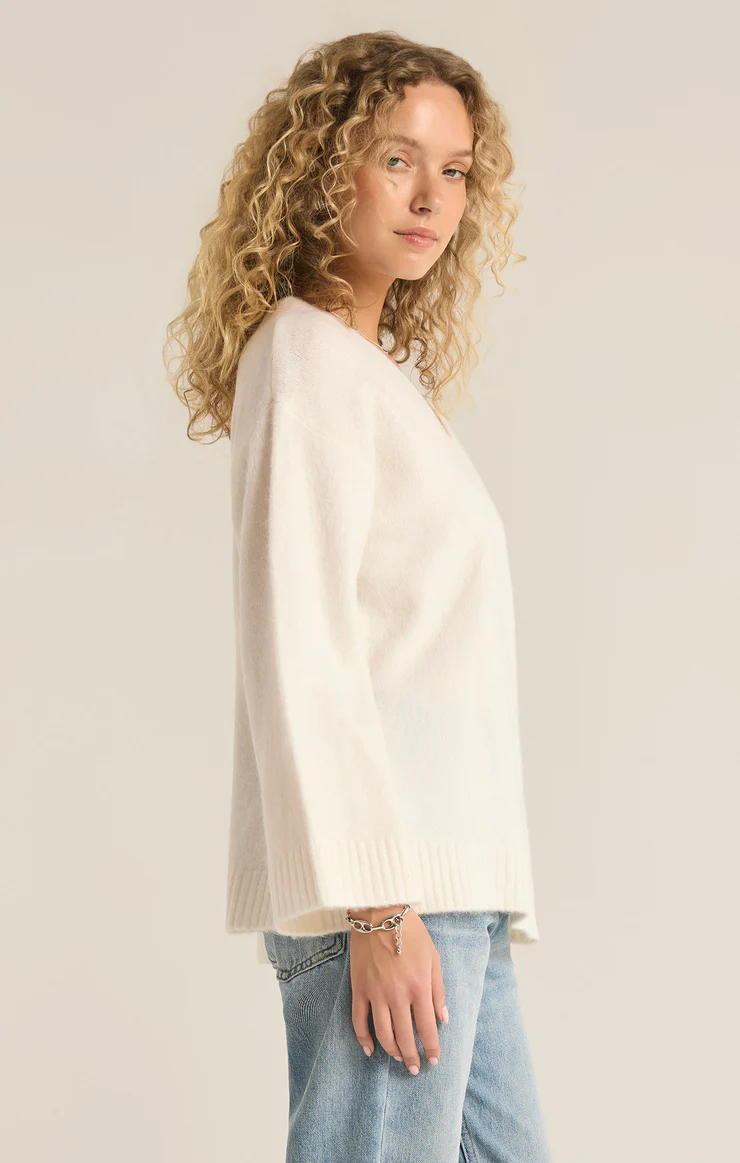 MODERN V-NECK SWEATERMODERN V-NECK SWEATERSweatersSix Sisters Boutique-NULU