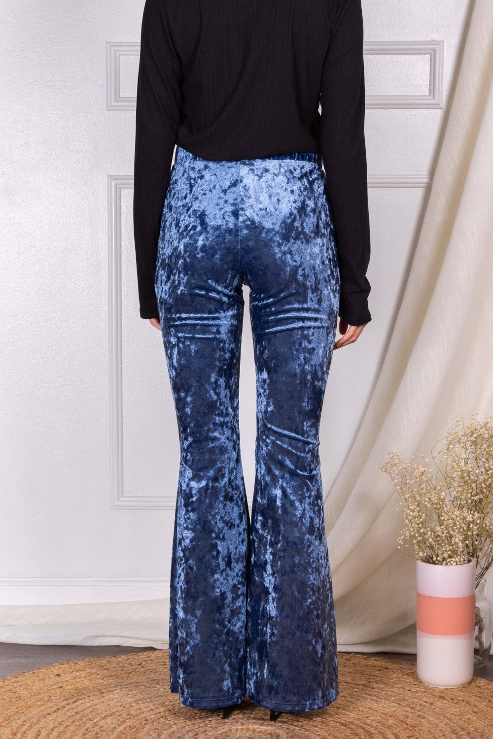 Velvet Bell BottomTrousersBottomsVelvet Bell Bottom – High Rise Ice Velvet Stretch