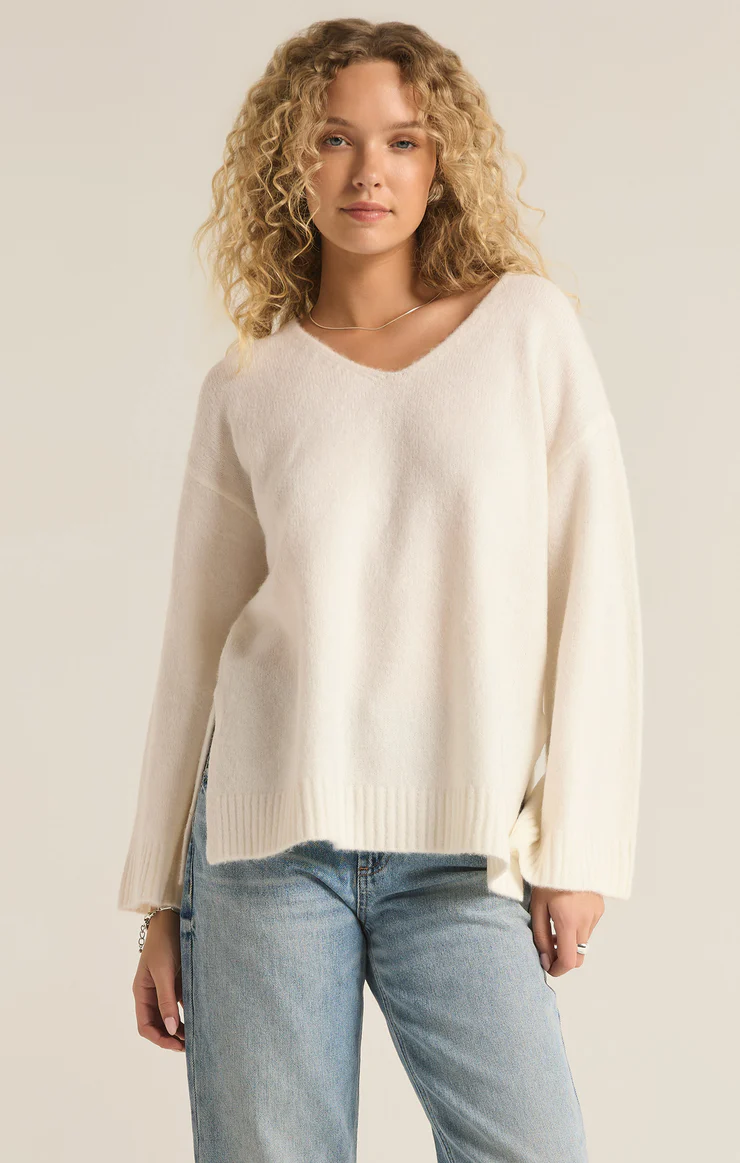 MODERN V-NECK SWEATERMODERN V-NECK SWEATERSweatersSix Sisters Boutique-NULU