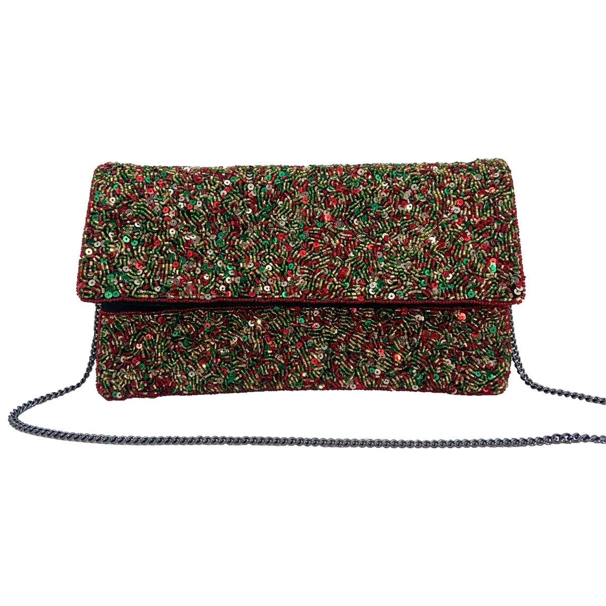 Christmas Theme Beaded Clutch