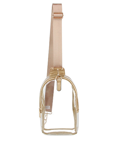 Woven Strap Clear Sling Bag